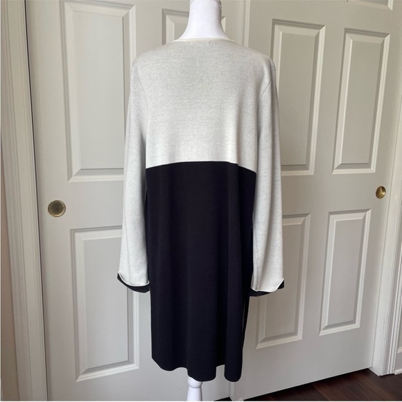 Alfani Colorblock Open Front Cardigan Sweater Coat Jacket Duster - Picture 7 of 12